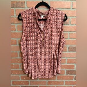 Dressbarn, Westport Sleeveless Blouse, XL